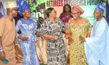 From left:: Sonaike Kehinde Tunde, Kappo Rachel Omolola, Roselyn Ulaeto (MD GNI), Mrs. Olusoga, Kappo Suru Viyon at the event.